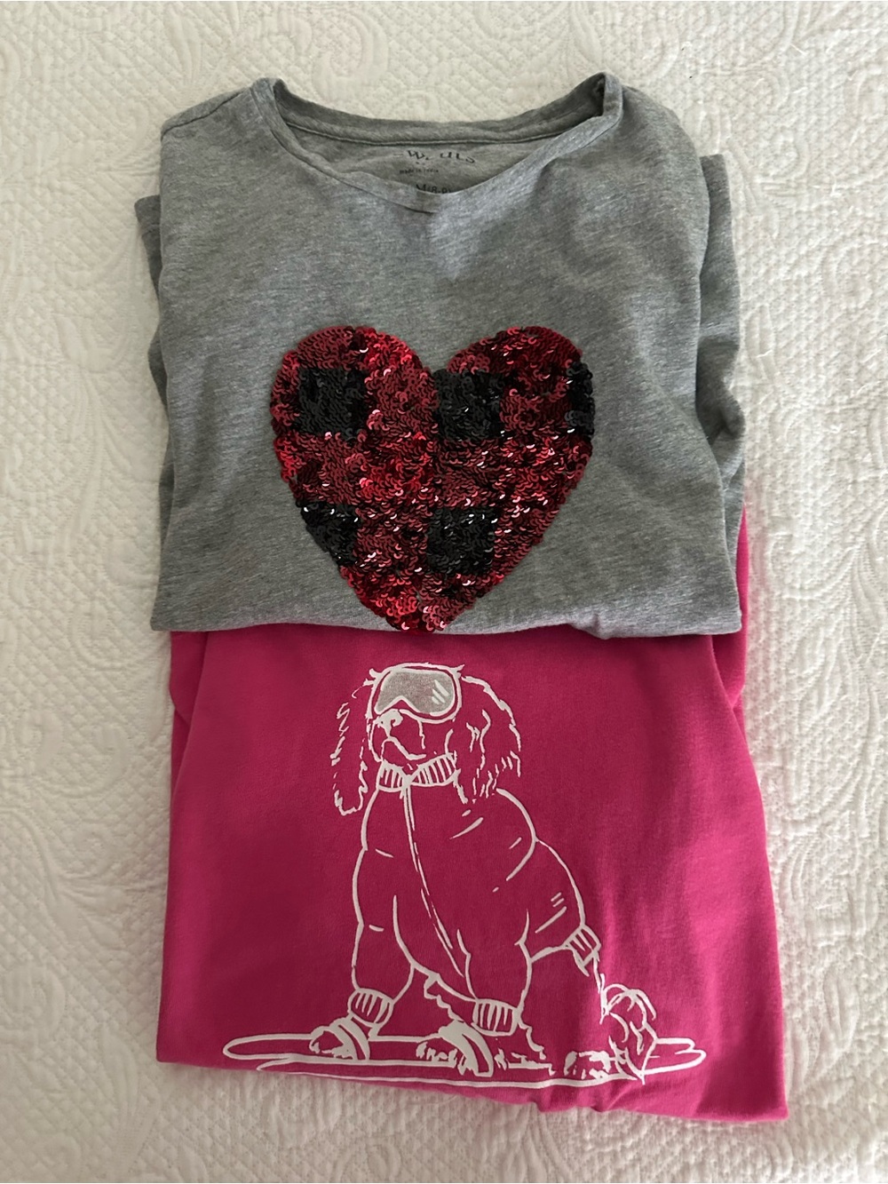 J. Crew Long Sleeve Tee Shirts, Gray & Pink
Girls M 8-9)
Excellent Condition